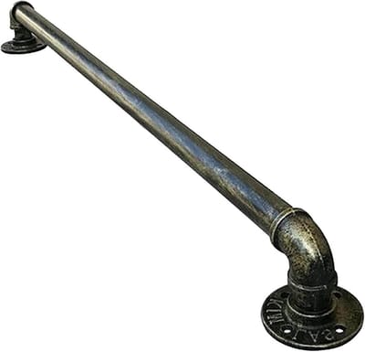 Trap leuning - Steun reling - Veilig traplopen - Gietijzer design - 280 cm - Brons