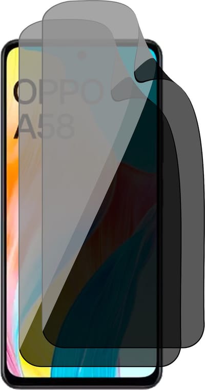 Privacy Screenprotector geschikt voor Oppo A58 4G - 2x FlexGuard Screen Protector