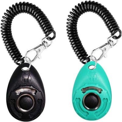 Training Clicker voor Honden en Katten met Elastische Polsband en Grote Knop, Professionele Clicker voor Effectieve Diertraining, Ideaal voor Positieve Bekrachtiging en Gedragstraining
