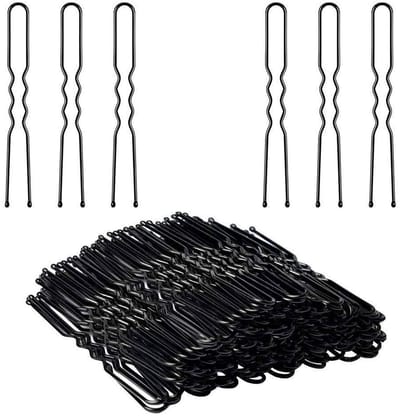Dailygoods- Haarklemmen 150 stuks - Zwarte U-vormige Klemmen - Anti-slip Grip - Hoogwaardig Metaal - Stijlvol Design - Reisvriendelijke Verpakking - Bobby Pins