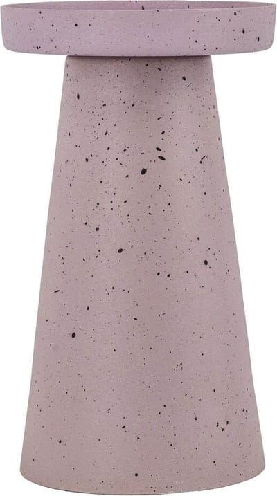 Metalen kaarsenstandaard lila dots