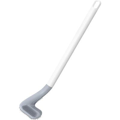 Brosse de toilette de golf à poils en silicone avec long manche Brosse de nettoyage pour toilettes sans angle mort Outil de nettoyage de toilettes Outil de nettoyage de salle de bain