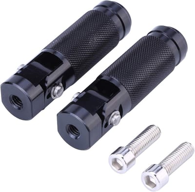 Voetpedalen Motorfiets - Passagiers Steunen - Veilig Rijden - Inklapbaar Antislip Ontwerp - 8 mm - Zwart