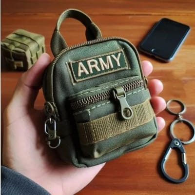 Nouveau Tissu Mini Sac à Dos Porte-clés Polyvalent Sac à Clés Portefeuilles Polyvalent Portefeuille à Monnaie Sac à Clés Accessoire d'Extérieur Cadeau pour Adolescents