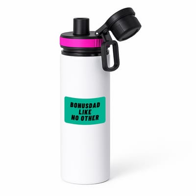 Hacebo® - bonusdad like no other waterfles met draaidop roze - Vader - geweldige bonusvader - niemand anders - verjaardag - cadeau - kado - bedankje - geschenk - water fles - 850ML