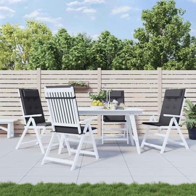Zitkussens Hoge Rugleuning - Tuinkussens Set - Buiten Zitten - Waterafstotend Ademend - 120 x 50 cm - Antraciet