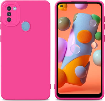 Cadorabo Hoesje geschikt voor Samsung Galaxy A11 / M11 in FLUID HOTPINK - Beschermhoes gemaakt van flexibel TPU silicone Cover Fluid Case