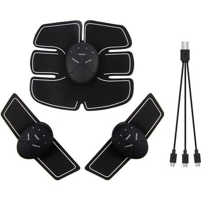 Draadloze EMS-buikstimulator, bil- en heuptrainer, slimme afslankmassager voor taille, armen, benen en lichaam.