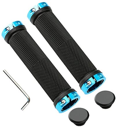 Professionele Fietsstuurgrepen met Aluminium Dubbele Vergrendeling - Antislip Rubberen Handvatten voor Mountainbikes