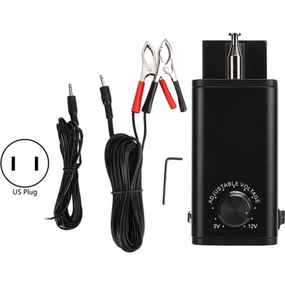 FY-609CP Moteur de Gril Barbecue Four à Rôtir en Aluminium à Vitesse Réglable Accessoire Outil BBQ 3?Prise US 12V 110V black
