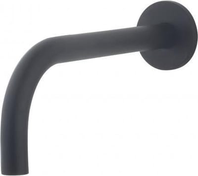 Wiesbaden Slim 18mm uitloop rond 20cm 1/2" mat zwart