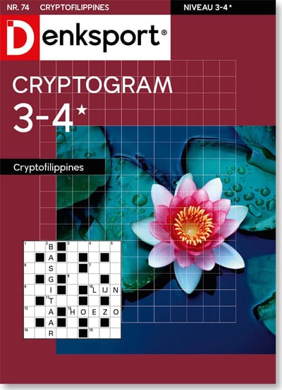 Denksport Puzzelboek Cryptofilippines 3-4*, editie 74