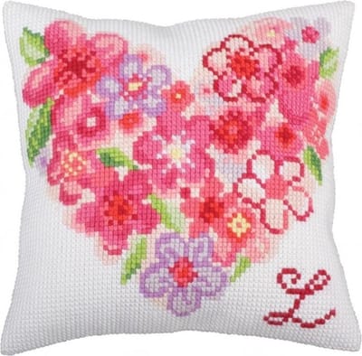 Kussen For You I - borduurpakket Collection d'Art
