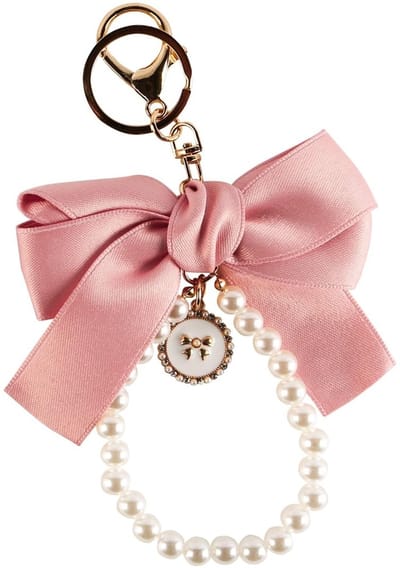 Dailygoods - Roze Parel Sleutelhanger met Polsbandje voor Vrouwen