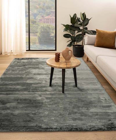 Viscose vloerkleed - Pearl blauw 80x150