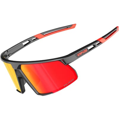 Kapvoe UV400 Fietszonnebril voor Mannen MTB Sport Fietsbril Buiten Rijden Fietsbril met Anti-Reflectie Polarized lens