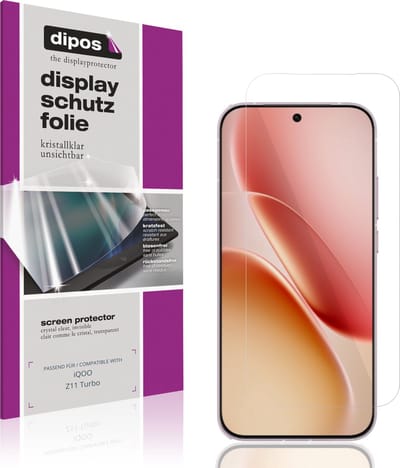 dipos – 4x Beschermfolie geschikt voor iQOO Z11 Turbo | Krasbestendige & heldere Screenprotector Ultra-Thin