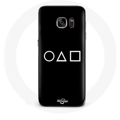 Coque - Samsung - Galaxy S7 - Protection rigide - Motif Squid Game - Fond noir noir