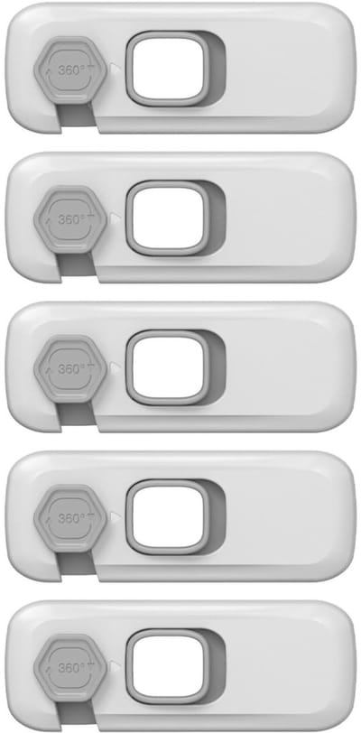 Dailygoods - 5 Stuks Veiligheidssloten voor Kasten en Koelkasten