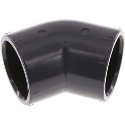 PVC 45 graden L-Fitting Lijmmof 40x50mm [2 stuks]