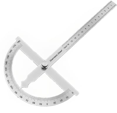 Dailygoods- Hoekmeter Hoog Precisie - Digitale Winkelhaak - RVS Hoekmeter - 0-180 Graden - Verstelbare Schaal - Lichtgewicht en Duurzaam