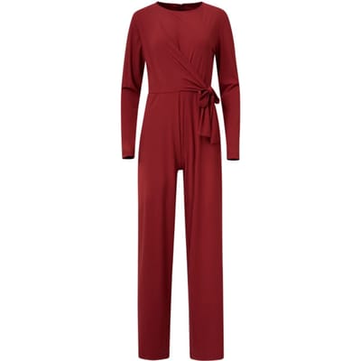 Smashed Lemon Jumpsuit met ronde hals in travelkwaliteit |