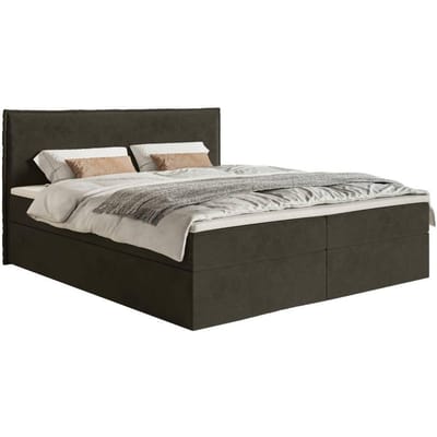 Boxspring Esmay velvet met opbergruimte en topper 180 x 200 cm | NADUVI Collection