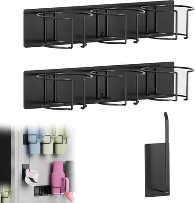 Famanu - Magnetische bekerhouder set van 2 voor koelkast tumbler organizer met haken