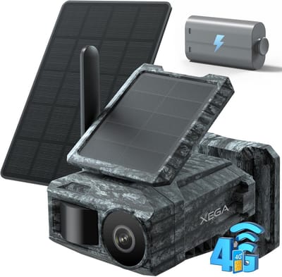 4G Beveiligingscamera - Buiten Camera - Remote Toezicht - Dubbele Zonnepanelen - 2K HD Resolutie - Zilver