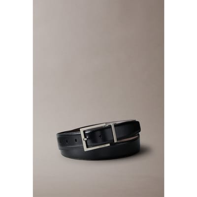 Calvin Klein Square Buckle Smooth Belt Black/dark Brown/brushed Nickel Taglia: 90 | Cinture Outlet | Uomo | Nero