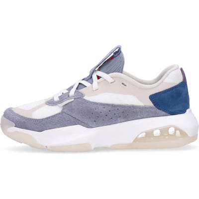 Jordan Air 200e lage herenschoen Ashen Slate/lt Crimson/Frans blauw