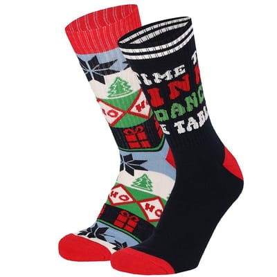 Apollo - Kerstsokken dames - Badstof zool - 2-Pak - Dance - Maat 36/41 - sportsokken - kerstsokken - kerst sokken - kerstcadeau