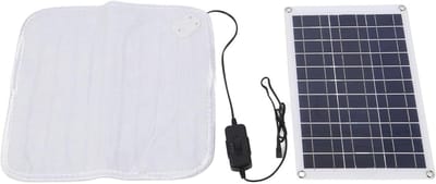 Draagbaar Zonnepaneel - Verwarmde Deken - Kamperen Buiten - Energiezuinig - 50W - Zwart