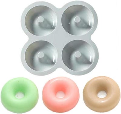Flexibele 4-Vaks Siliconen Donut Bakvorm voor Oven en Magnetron