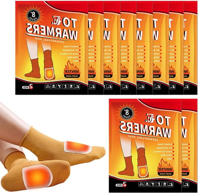 10 Paar Heet Patches voor de Voeten, Adhesieve Warmtepleisters, Ideaal voor Koude Dagen, Langdurige Warmte tot 8 Uur, Perfect voor Schoenen en Inlegzolen