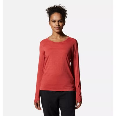 Mountain Hardwear Mighty Stripe™ T-shirt Met Lange Mouwen Oranje S Vrouw