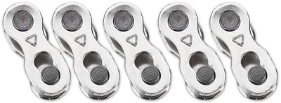 ONF3 - Fietskettingschakels - Stalen fietsketting - 5 paar - Zilver - Geschikt voor 6/7/8/9/10 versnellingen - Fietsaccessoire