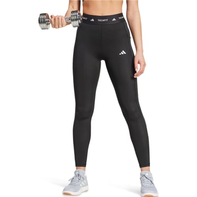 Adidas Techfit Stash Pocket Full-length Leggings Leggings Dames - Zwart - Maat S (34-36) - Poly Mesh