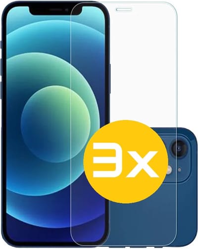 Screenprotector Geschikt Voor iPhone 12 / 12 Pro - Glasplaat - Tempered Glass - 3 Stuks