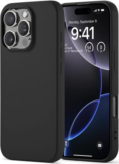 YPCd Backcover Geschikt voor Apple iPhone 16 Pro – Shockproof TPU Hoesje met Verhoogde Randen voor Scherm- en Camerabescherming – Zwart