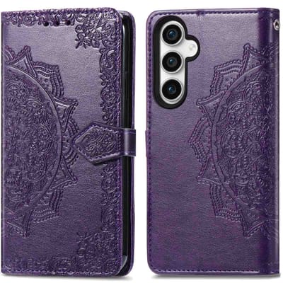 imoshion Hoesje - Geschikt voor Samsung Galaxy S23 FE - Mandala Bookcase - Paars