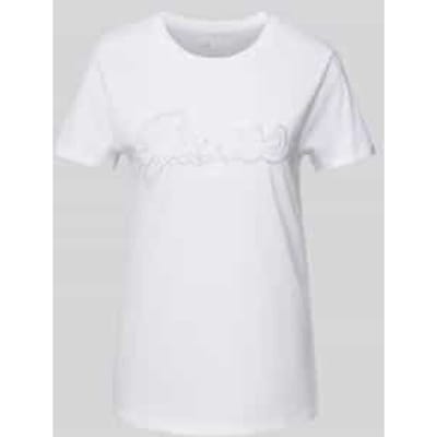 T-shirt van viscose met strass-steentjes