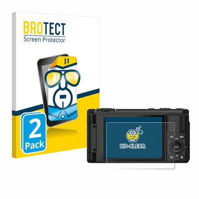 BROTECT - Screenprotector voor Yashica City 100 - Folie Beschermfolie transparant 2 Stuks