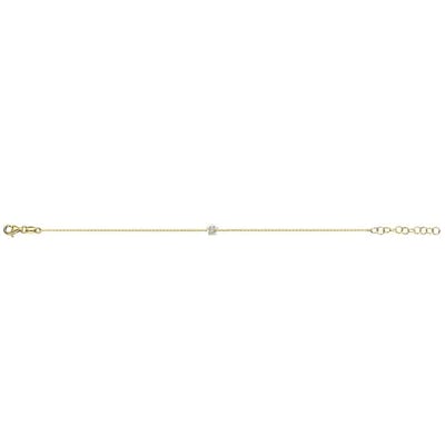 New Bling 9NB-0615 Zilveren Armband met Zirkonia - Ankerschakel - Zirkonia - Ster - 6 mm - 15,5 + 1 + 1 + 1 + 1 cm - Zilverkleurig