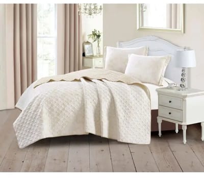 Cinar – bedsprei TULIN CNR005 – polyester – beige – 3-delig 240x260 cm 50x70 cm