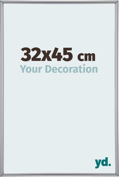 Your Decoration - Fotolijst 32x45 cm - Kunststof - Zilver Hoogglans - Annecy