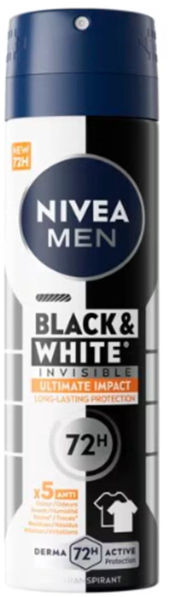 NIVEA Men Deodorant Spray Black & White Ultimate Impact - 150 ml