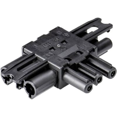 Wieland Electric BACHMANN verdeelblok WIELAND GST18 1xIn/2xOut, plat, zwart