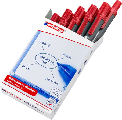 Whiteboard marker Retract 12 Edding 12-004 Groen