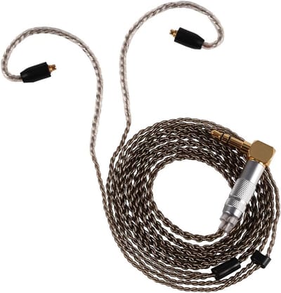 Koperen Oortelefoonkabel - MMCX Verzilverde Puur Koperen Oortelefoonkabel - Geschikt voor SE215 SE535 SE846 (zwarte elleboog)